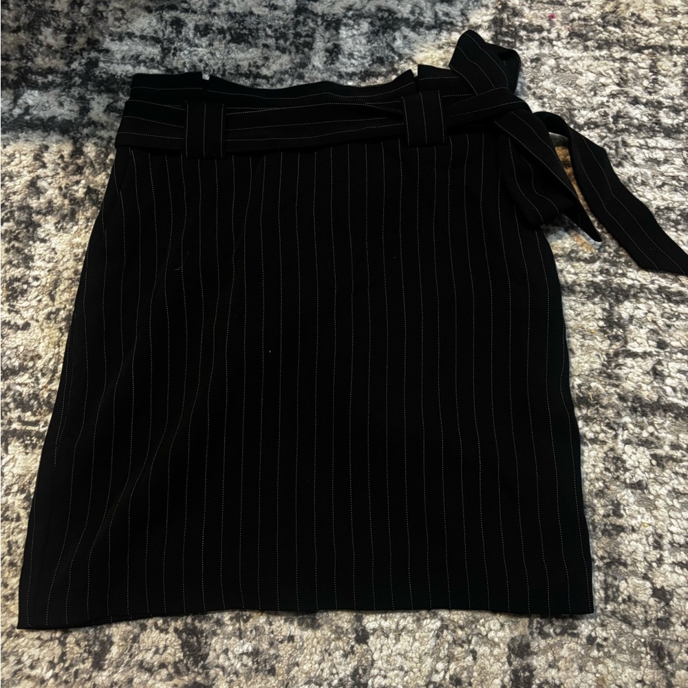 Express Black Pinstripe Pencil Skirt